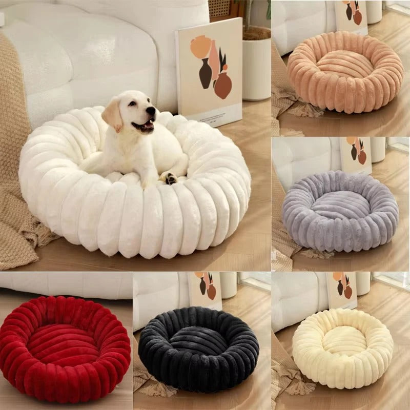 Plush Donut Dog Bed
