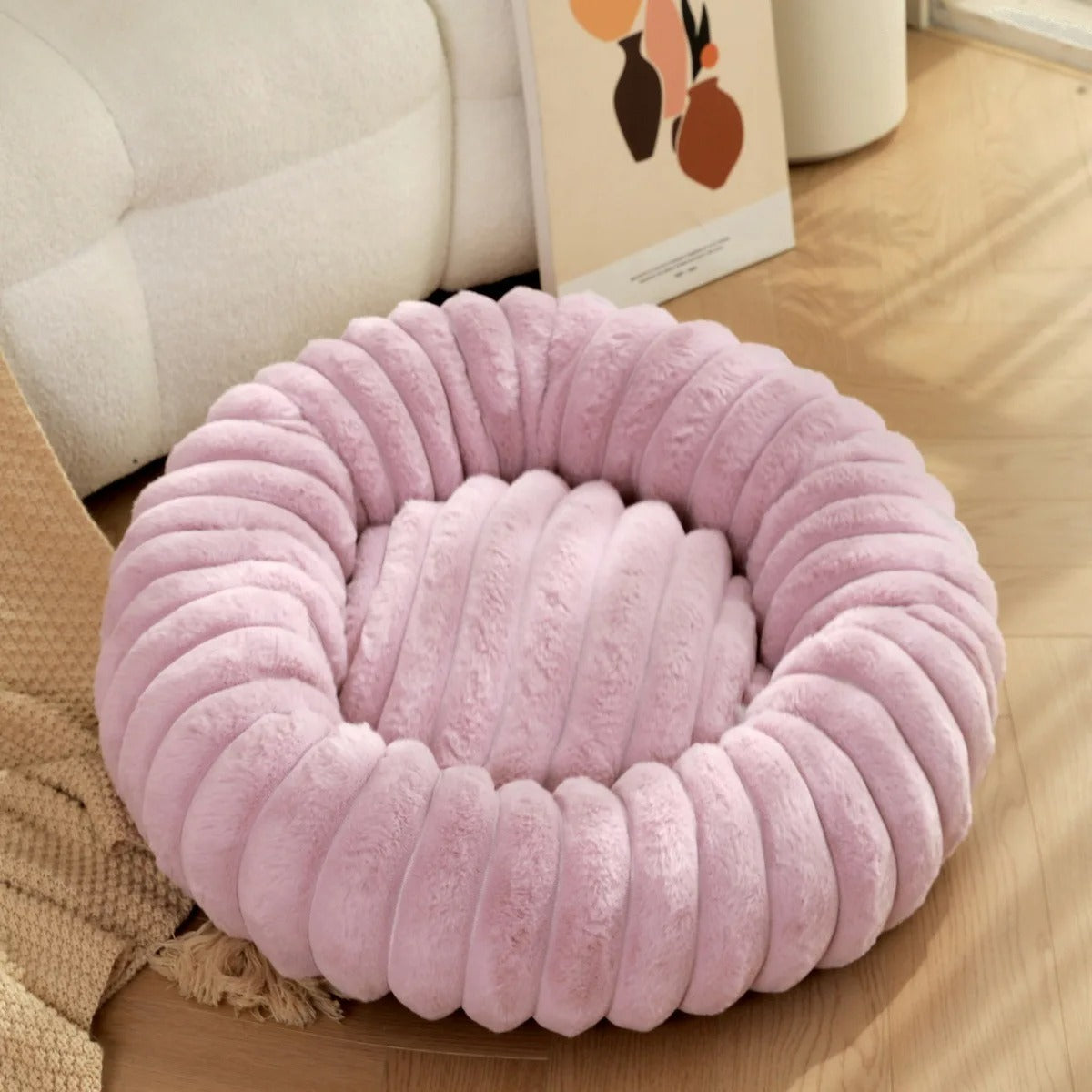 Plush Donut Dog Bed