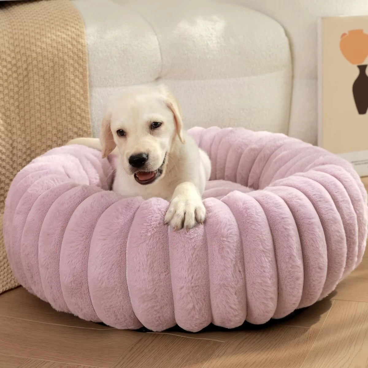 Plush Donut Dog Bed