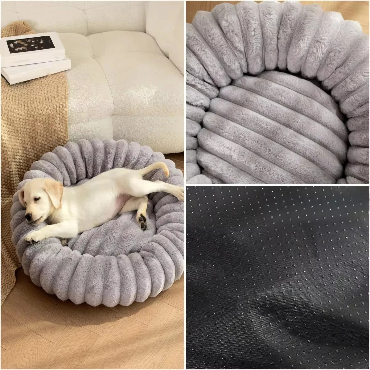 Plush Donut Dog Bed