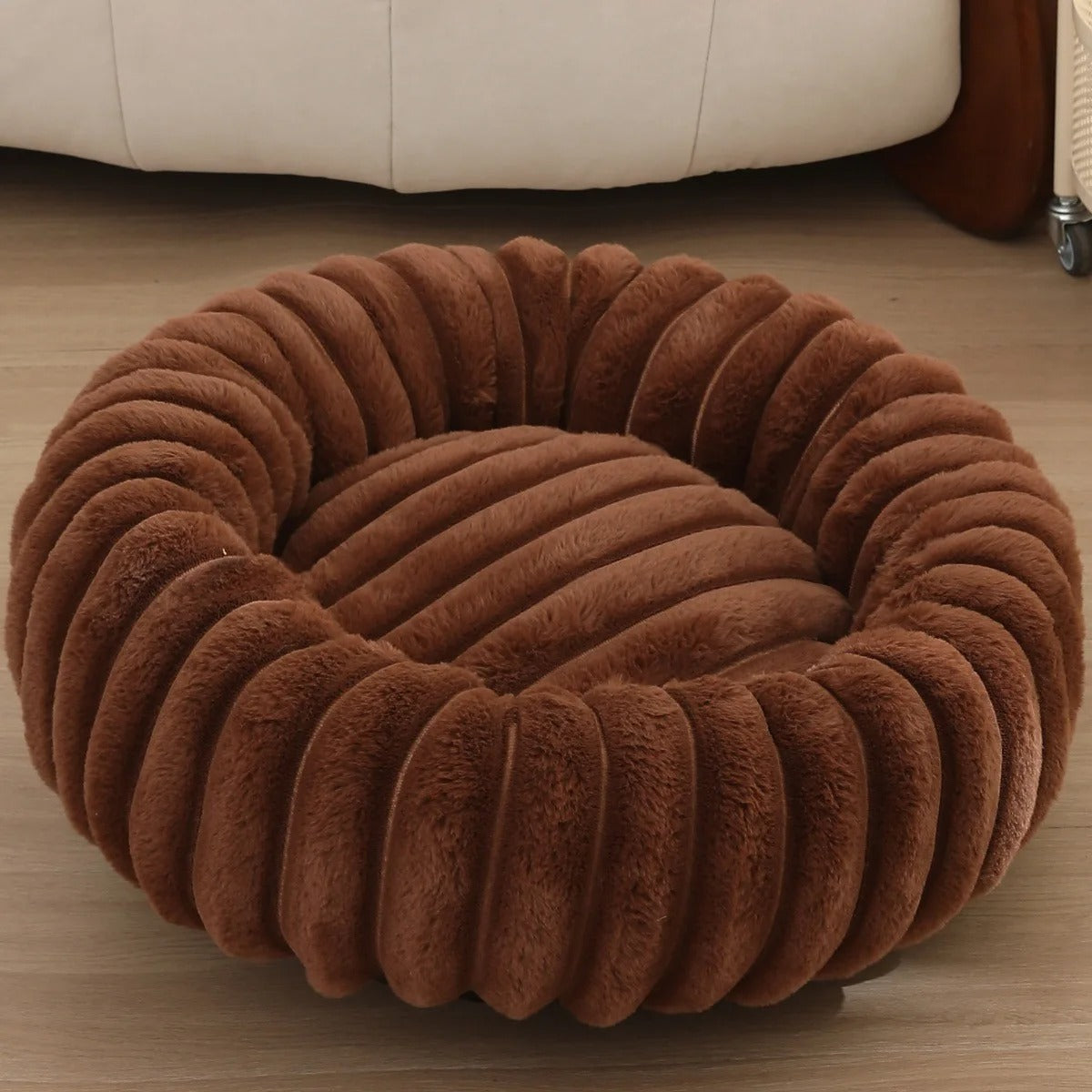Plush Donut Dog Bed