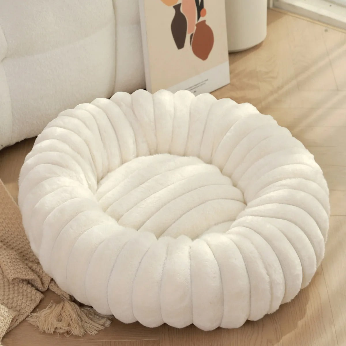 Plush Donut Dog Bed
